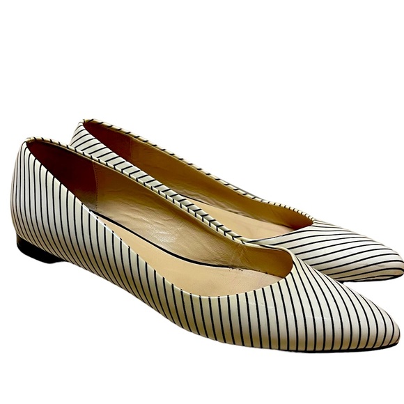 Marchez Vous Stripe Ballet Petra Flats - Picture 1 of 8